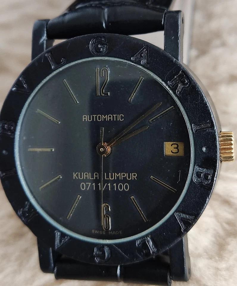 BVLGARI Carbono ORO KUALA LUMPUR Edición Limitada. Reloj Hombre 1100 MADE AUTOMÁTICO 34mm - Imagen 3 de 4