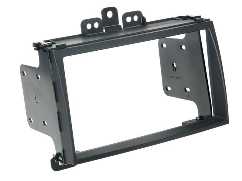 Support autoradio 2DIN pour Hyundai i20 ap09 double DIN Noir Rubber touch