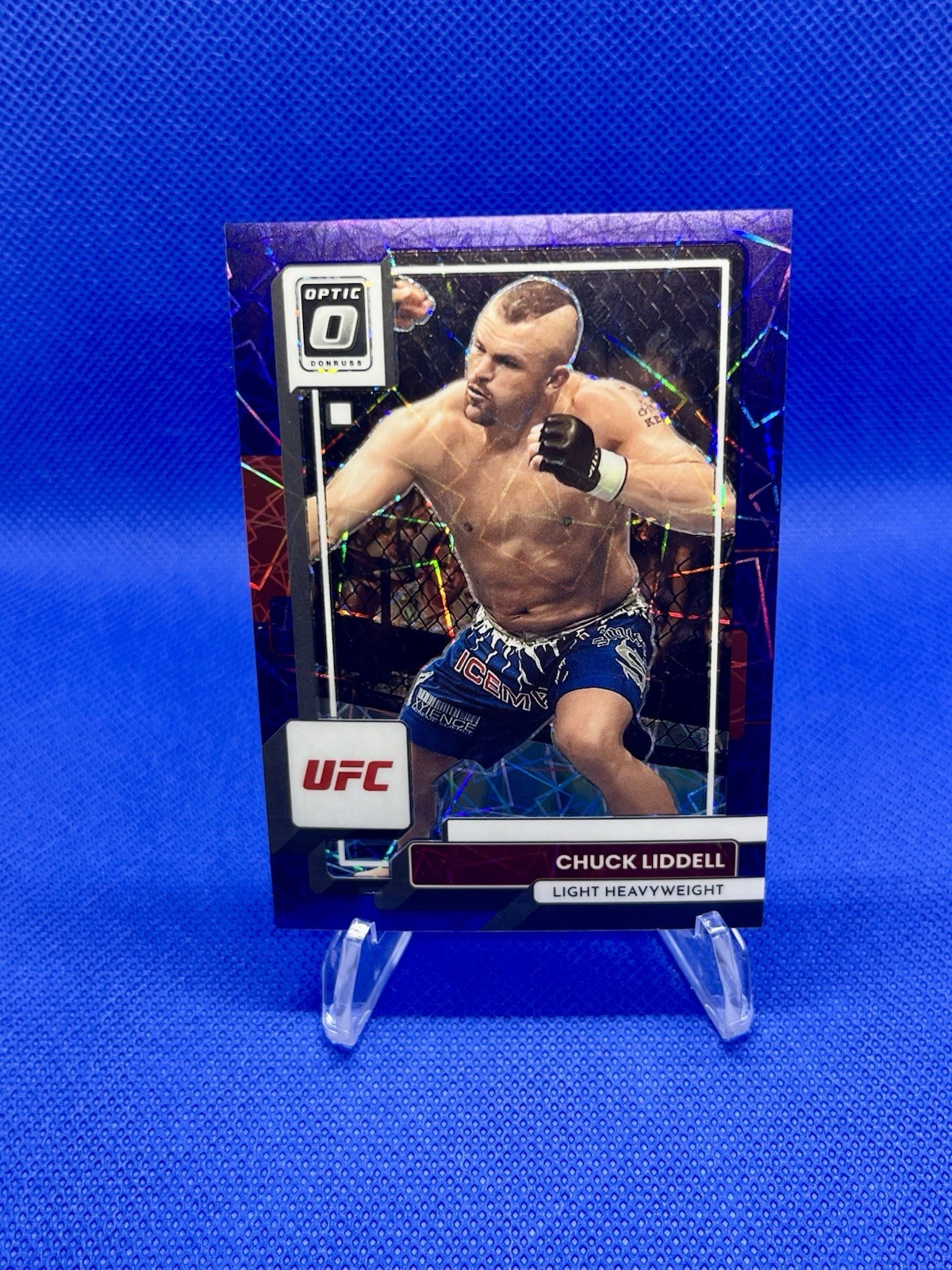 2022 Panini Donruss Optic UFC MMA Chuck Liddell #17 Purple Velocity Prizm /59 SP