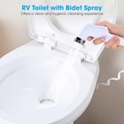 Yescom 15" RV Camper Toilet Low Profile Gravity Flush w/ Bidet Spray Foot Pedal — photo 5