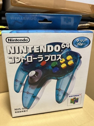 Nintendo 64 Controller Bros Clear Blue, New, Witn Box Unopened, Rare From JPN - Picture 9 of 12