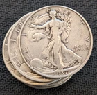 [Lot of 10] Junk Silver 90% - Walking Liberty Half Dollar - Great Silver Stack