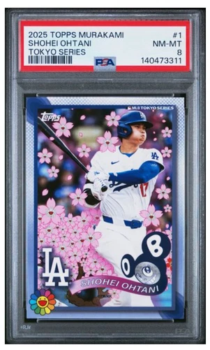 2025 TOPPS TAKASHI MURAKAMI MLB WORLD TOUR TOKYO 1 SHOHEI OHTANI PSA 8 311