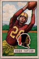 1951 Bowman HUGH TAYLOR Washington Redskins #108 EX Condition (3)