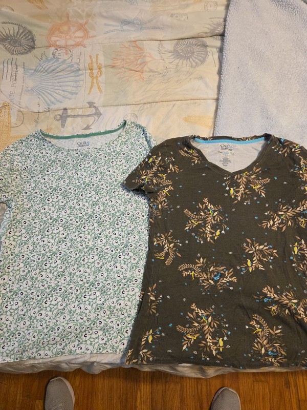 Lot of Two Croft & Barrow Women's Shirts Size Small Green