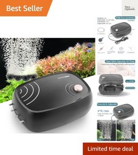 10W Powerful Aquarium Air Pump: 4-Outlets 320GPH Air Pump for Fish Tank, Quie...
