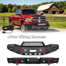 Fits 2006-2009 Dodge Ram 25003500 Steel Front Bumper Rear Bumper With D-rings Fits 2006-2009 Dodge Ram 25003500 Steel Front Bumper Rear Bumper With D-rings