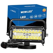 Magnetic LED Work Light Bar, 48W LED Combo Portable Magnetic Work Light Black