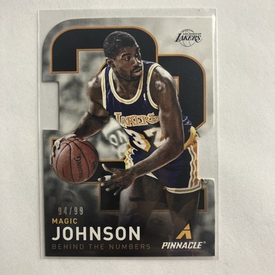 2013 Panini Pinnacle Behind The Numbers Die-Cut 12/99 Magic Johnson #19 HOF