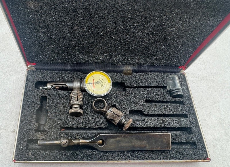 Starrett No 711 Last Word Universal Test Indicator Set Machinist Gauge USA Case