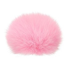 Furry Microphone Windscreen 7mm x 65mm Mic Cover Windshield Pink