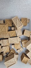 45) HO Scale 1/87 Wooden Crates SMALL, MEDIUM...