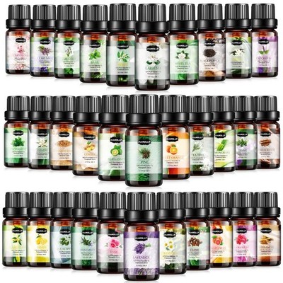 Aromatherapy Essential Oils Set for Diffuser & Massage - 32 x 5ml Eucalyptus, La