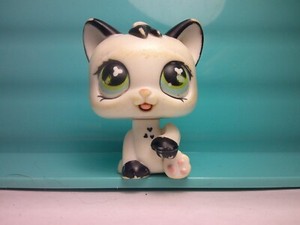 Littlest Pet Shop - Chat Chartreux N°493 Magic Cat - Figurine LPS Occasion - #geektradelpschat
