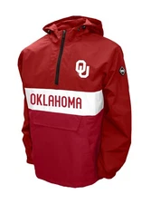Oklahoma Sooners Franchise Club Alpha Anorak 1/4 Zip Pullover Jacket - Red