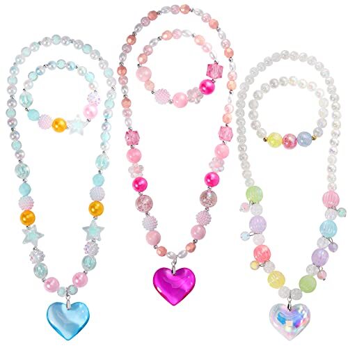 Toddler Jewelry Kids Jewelry Kids Necklace Choker and Bracelet 3 Valentine - Picture 2 of 8