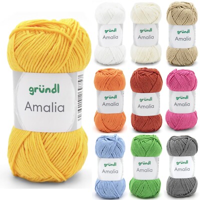 50g Gründl Amalia - weiche Wolle Garn Stricken Häkeln (23,80 /kg)