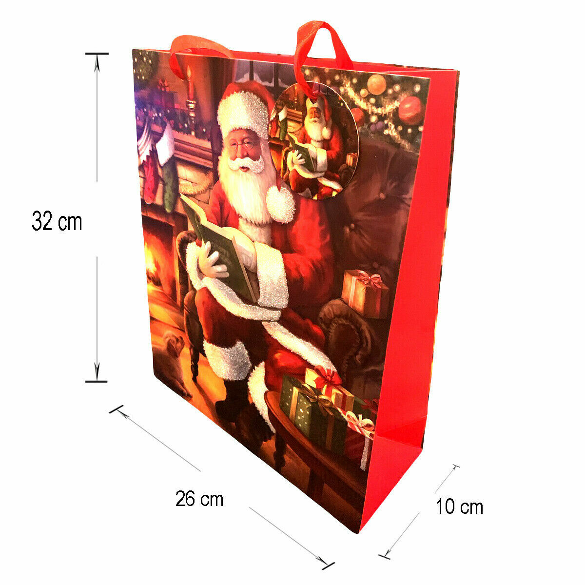 Small Large Christmas Printed Gift Bags Xmas Present Packaging Santa