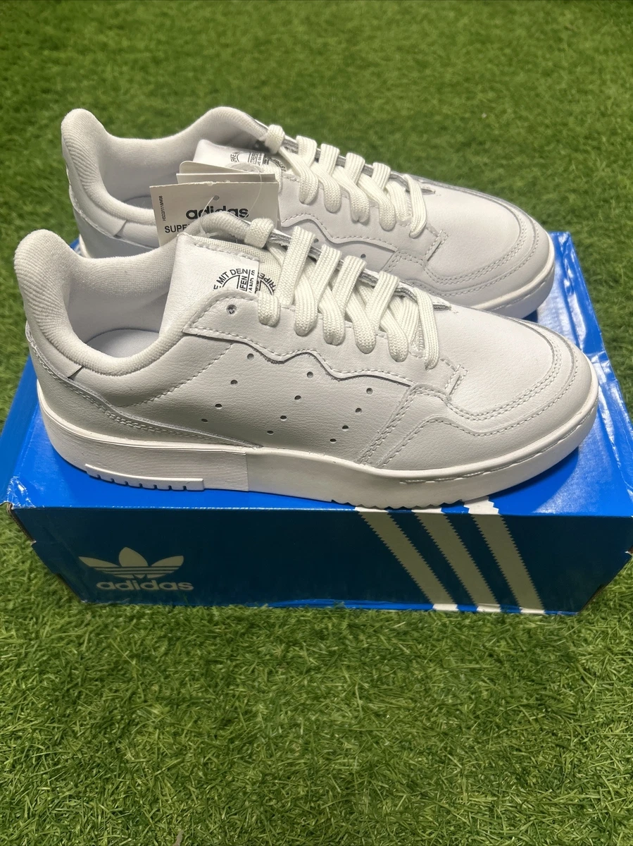 Adidas Supercourt J Trainers All White UK 5 EE7726 BNIB eBay
