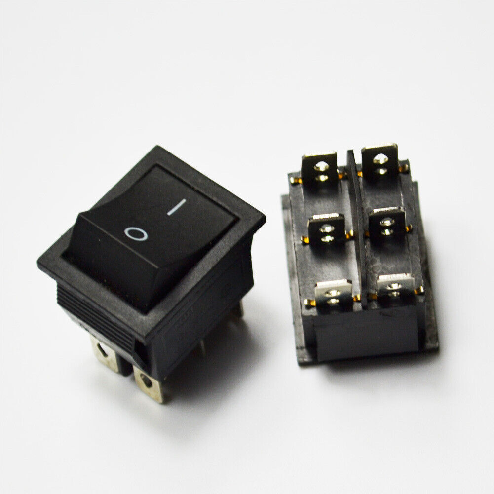 2pcs Rocker Switch LED Lights 6 Pin IP20 Indicator Lights Copper ON/OFF Switch