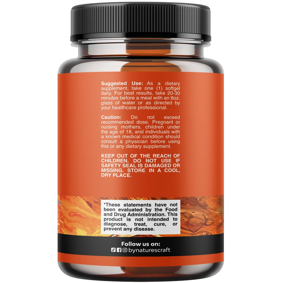 Antarctic Krill Oil 500mg Softgels High Absorption Omega 3 Fatty Acid EPA 120ct - Image 2 of 4