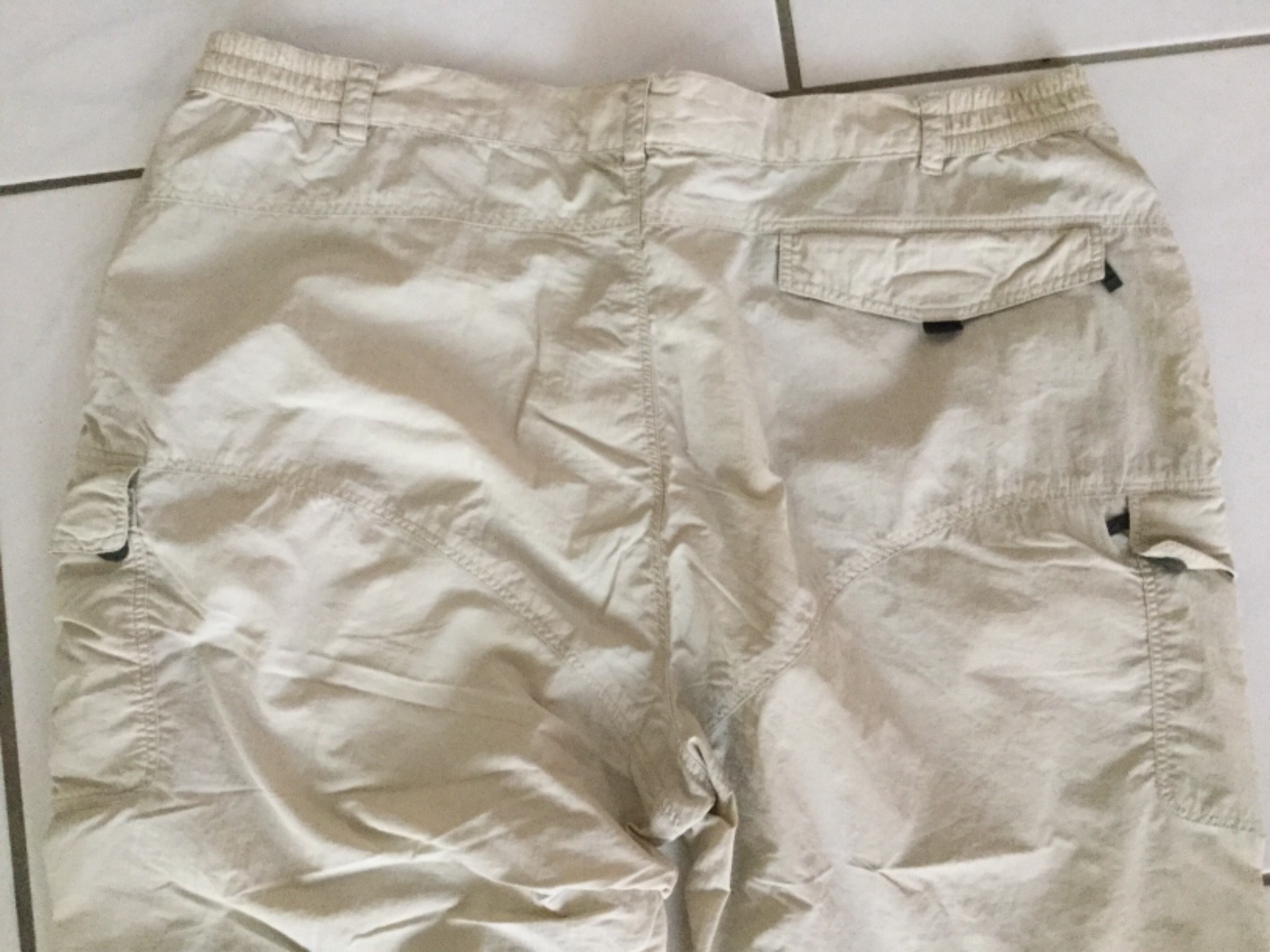 Bermuda Herren Größe M L XL XXL 3XL Kurze Hosen Taschen Beige Sea
