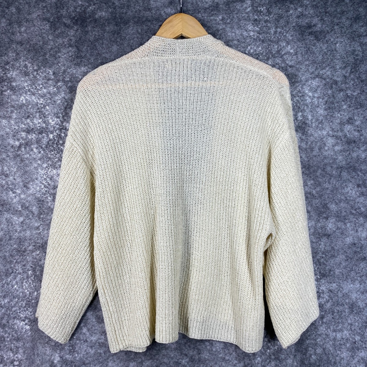 Anthropologie Sweater Womens L? Off White Drop Shoulder Hygge Cozy