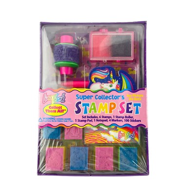 Lisa Frank Markie The Unicorn Boxed Stamp Set Stickers Pad Markers Box Sealed