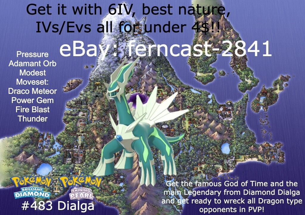 Shiny DIALGA 6IV Legendary / Pokemon Brilliant Diamond and -  Hong Kong