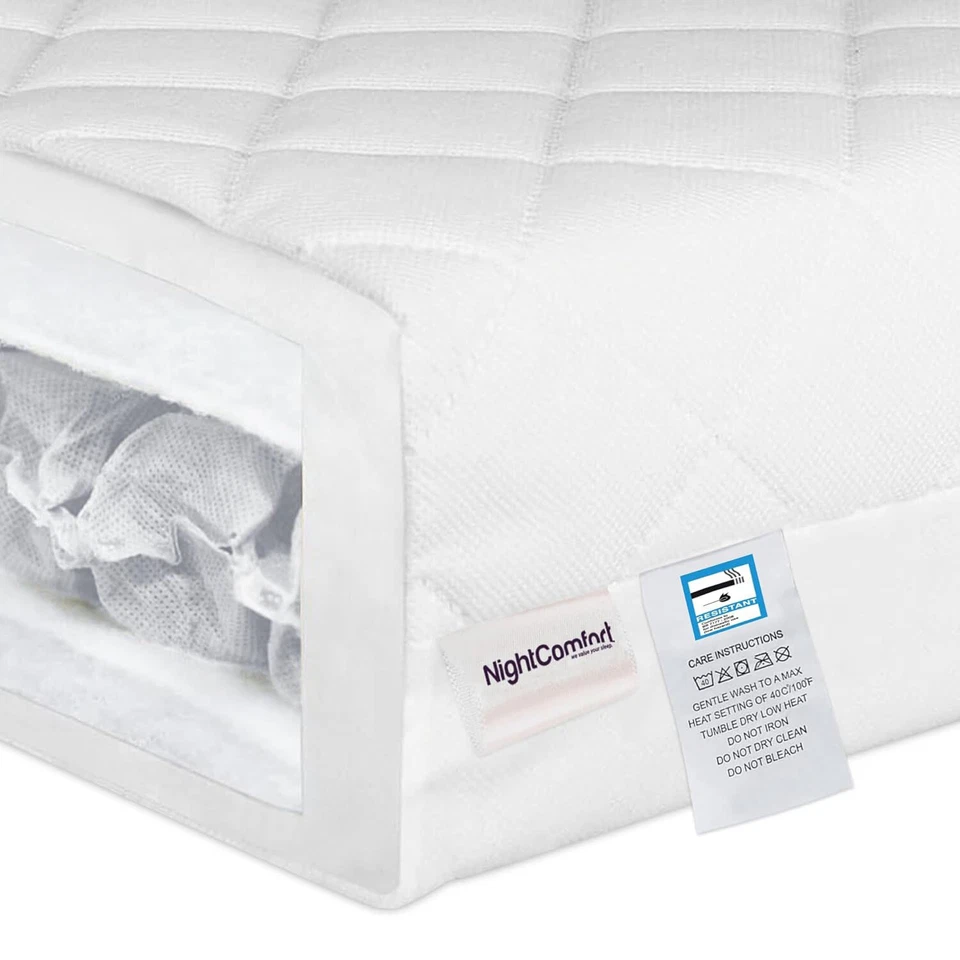NightComfort Eco Pocket Spring Toddler Cot Bed Mattress - Single/Double Layered - Image 2 of 4