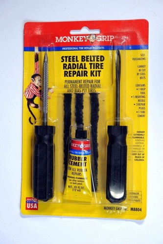 Monkey Grip Tubeless Tire Repair 5 piece Kit T Handle Rasp, Insert ...
