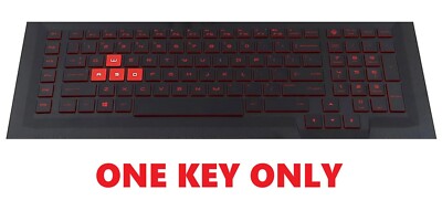 HP Omen 17-AN Laptop US Keyboard One Key Cap + Hinge NSK-XH0BQ Genuine Part