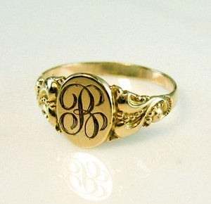 14k Gold Letter Ring B Maya Brenner