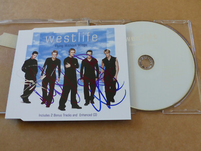 WESTLIFE signed Autogramm signiert auf ''FLYING WITHOUT WINGS'' CD-Cover