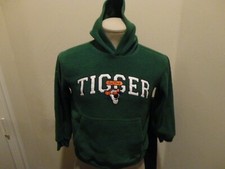 Vtg Green Sewn Tigger Disney Hooded Hoodie Fleece Sweatshirt Youth M Very Nice