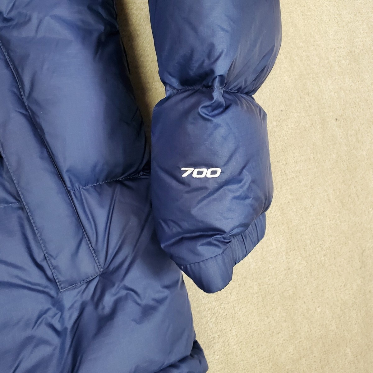The North Face Jacket Mens 2XL XXL Blue Black Puffer 700 The North Face Jacket Mens 2XL XXL Blue Black Puffer 700