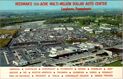 Langhorne, PA Reedman's 150-Acre Multi-million Dollar Auto Center Postcard I346