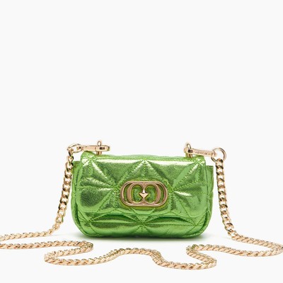 LA CARRIE MINI BORSA A SPALLA SHINY Verde SCONTO 50%
