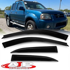 4pc Tape On Window Visors Sun Shade Vent Deflector For 2000-2004 Nissan Frontier