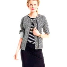 Cabi Women's Cliffside Multicolor Full Zip Collarless Moto Jacket Med Style 5099