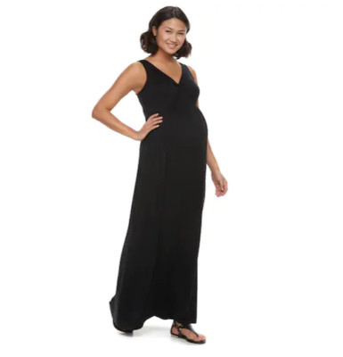 A:Glow Maternity Black Dress Size M 8-10 Sleeveless NWT $50 Retail Kohl's