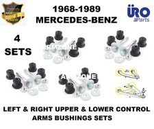Suspension Lower & Upper Control Arm Bushings Set  X4 For Mercedes W114, R107