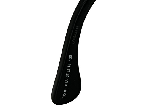 Tod's Sunglasses TO 01 01A Black & Brushed Gunmetal Round Oversized Sunglasses - Picture 8 of 12