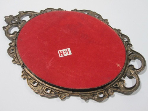Vintage Convex Glass Bronze Frame Italy - 第 6/9 張圖片