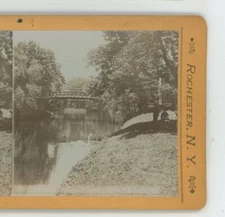 Bridge Lincoln Park Chicago IL Illinois Webster Albee Stereoview
