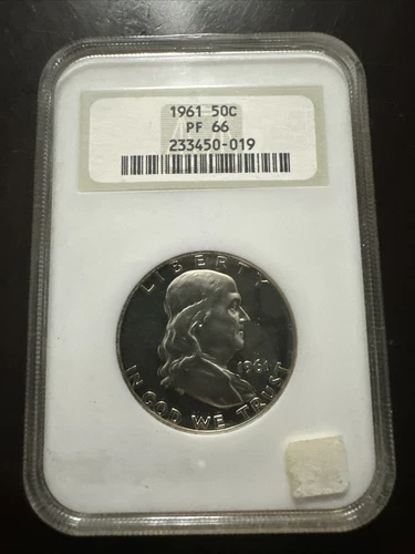 1961 Franklin Half Dollar 50c PF66  Old holder