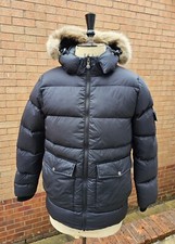 Pyrenex Kinder Jungen Alter 16 Jacke Matte Kunstfell schwarz Daunen Parka Puffer