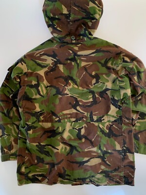 VTG Old British DPM Camo Windproof Hood Smock Coat United Kingdom