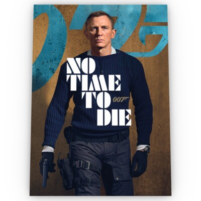 No Time to Die James Bond 007 Filmposter Satin Archiv Atemberaubend A1 A2 A3