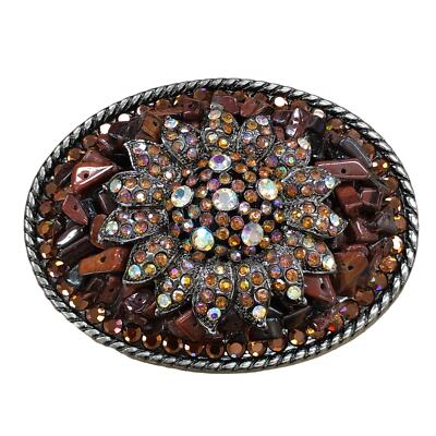 Ivan Taiwan Rare Vintage Beaded Belt Buckle Western Hippie  display picture 2